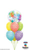 Fairy Bubble Happy Birthday Balloon Bouquet with Helium and Weight