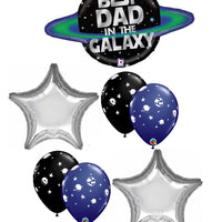 Fathers Day Best Dad In The Galaxy Balloons Bouquet