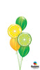 Fiesta Lemon Lime Balloon Bouquet with Helium Weight