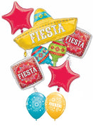 Fiesta Sombrero Stars Balloon Bouquet with Helium Weight