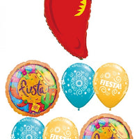 Fiesta Red Pepper Balloon Bouquet with Helium Weight