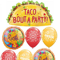 Fiesta Taco Bout A Party Balloon Bouquet with Helium Weight