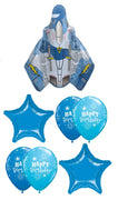 Fighter Jet Birthday Balloon Bouquet