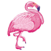 Pink Flamingo Shape Foil Balloon with Helium and Weight