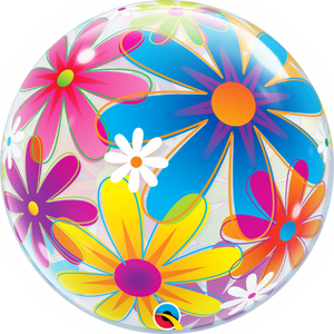 22 inch Fanciful Flowers Bubbles Balloon