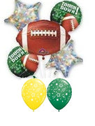 Football Touchdown Balloon Bouquet with Helium and Weight