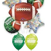 Football Touchdown Birthday Balloon Bouquet with Helium and Weight