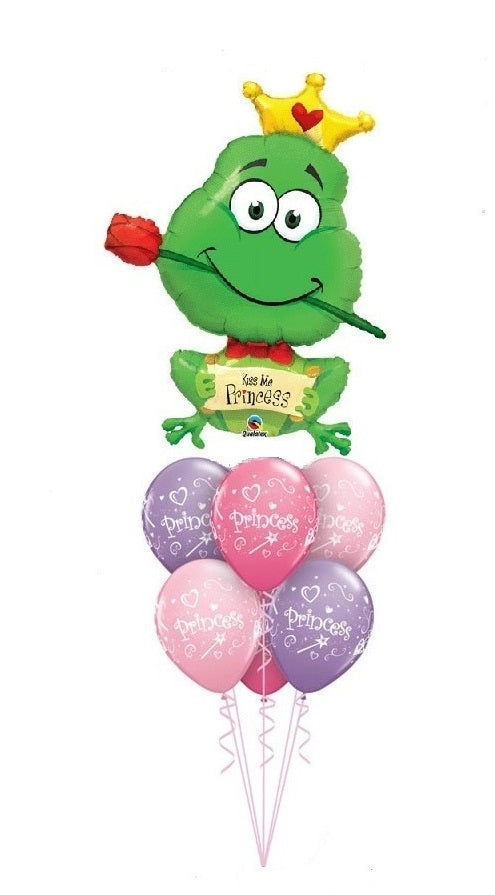 Frog Prince Kiss Me Princess Balloon Bouquet