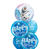 Frozen Bubble Olaf Happy Birthday Balloon Bouquet