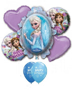 Frozen Elsa Happy Birthday Hearts Balloon Bouquet