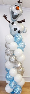 Frozen Olaf Snowflakes Balloon Column