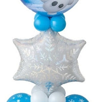 Frozen Olaf Bubble Snowflake Balloon Stand Up
