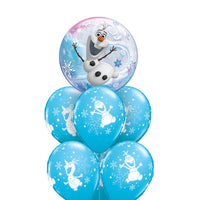 Frozen Olaf Bubble Party Balloons Bouquet