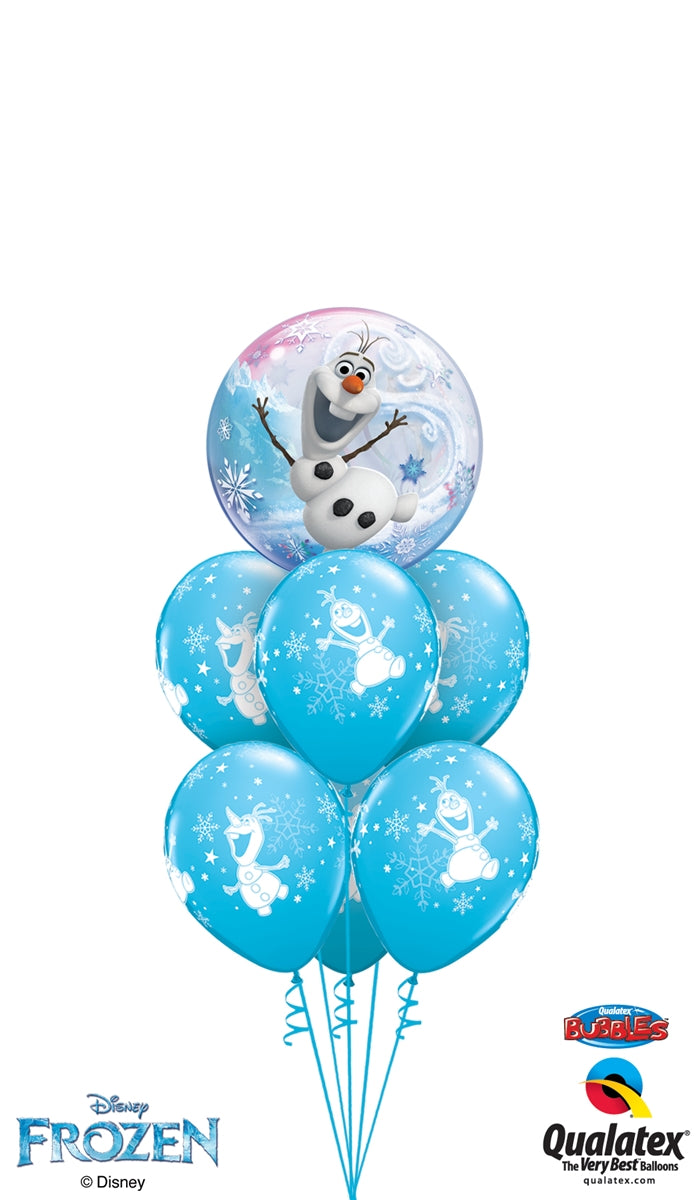 Frozen Olaf Bubble Party Balloons Bouquet