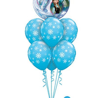 Frozen Elsa Anna Olaf Bubble Snowflakes Balloons Bouquet