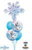 Frozen Bubble Olaf Snowflake Balloons Bouquet