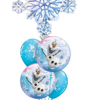 Frozen Bubble Olaf Snowflake Balloons Bouquet