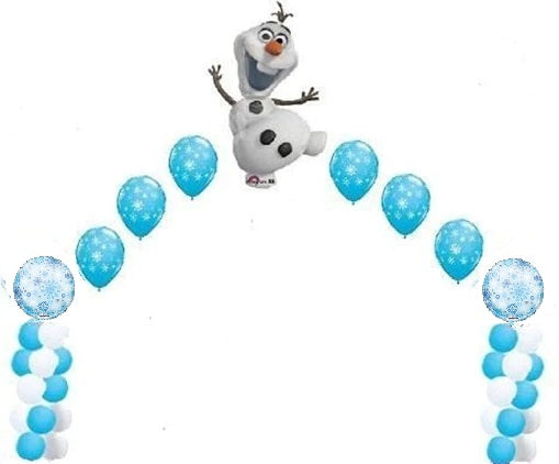 Frozen Olaf Pearl Balloon Arch Columns