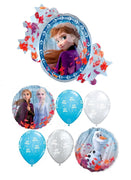 Frozen 2 Anna Birthday Balloon Bouquet with Helium and Weight