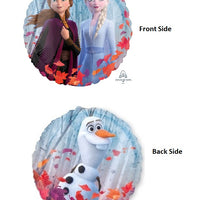 18 inch Frozen 2 Elsa Anna Olaf Foil Balloons with Helium
