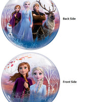 Frozen 2 Elsa and Anna Bubble Snowflakes Balloons Bouquet