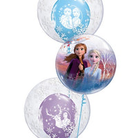 Frozen 2 Elsa Anna Kristoff Sven Bubble Balloon Bouquet