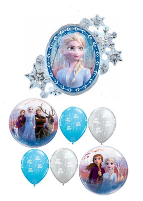 Frozen 2 Elsa Bubble Birthday Balloon Bouquet