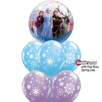 Frozen 2 Elsa Anna Bubble Contemporary Snowflakes Balloon Bouquet