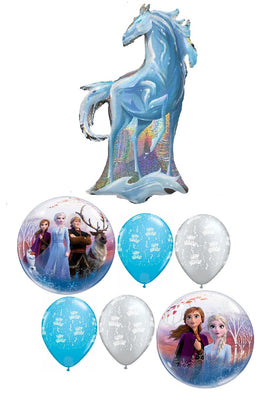 Frozen 2 Nokk the Water Spirit Bubble Birthday Balloons Bouquet