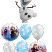 Frozen 2 Olaf Bubble Birthday Balloons Bouquet