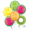 Fruit Slices Balloon Bouquet with Helium and Weight