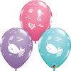 11 inch Narwhal Balloons with Helium and Hi Float