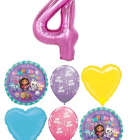 Gabbys Dollhouse Birthday Balloon Bouquet