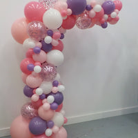 Garland Balloon Arch Rose Lilac White Pink Confetti