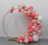 Garland Balloon Arch Pink Confetti White Rose Chrome Gold Balloons