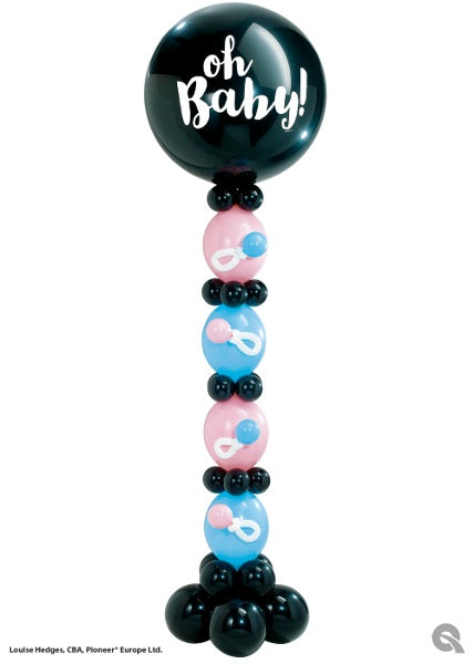 Oh Baby Gender Reveal Confetti Balloons Stand Up