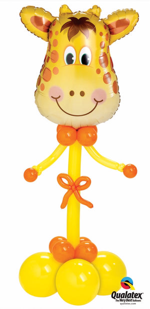 Jungle Animals Giraffe Slim Balloon Stand Up with Helium and Weight