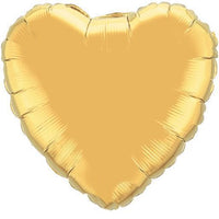 Jumbo Gold Heart Shape Foil Balloon with Helium and Weight