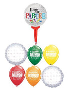 Golf Ball Tee Birthday Balloon Bouquet with Helium and Weight