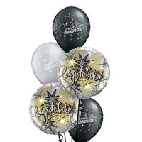 Graduation Congratulations Starburst Balloon Bouquet of 7