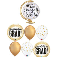 Gradation Grad Globe Go Change The World Balloon Bouquet