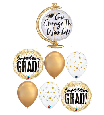 Gradation Grad Globe Go Change The World Balloon Bouquet