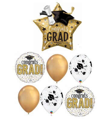Gradation Star Multi  Balloon Bouquet with Helium and Weight