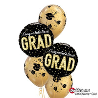 Graduation Congrats Grad Marquee Caps Balloons Bouquet