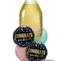 Graduation Congrats Grad You Did It Balloons Bouquet