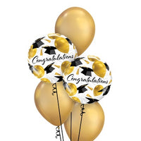 Graduation Congratulations Gold Balloon Bouquet of 7