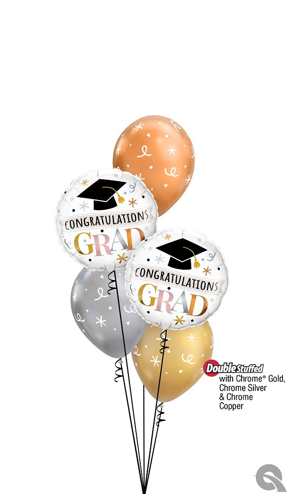 Grad Hat Congratulations Graduation Congratulations Grad Hat Metallic Balloon Bouquet | Balloon ...