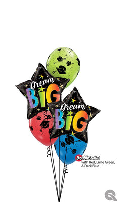 Graduation Dream Big Balloon Bouquet of 7