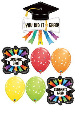 Graduation You Did It Congrats Grad Balloons Bouquet