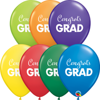 11 inch Graduation Congrats Grad Balloons with Helium and Float